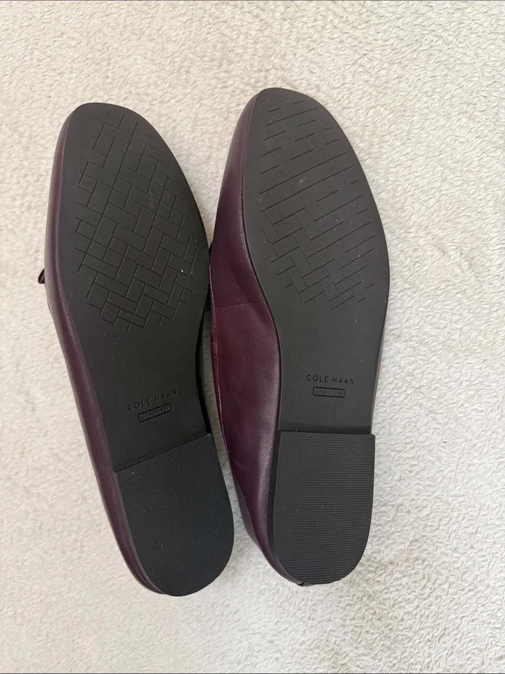 Cole Haan Dark Burgundy Leather Bow Loafers - Picture 5 of 6